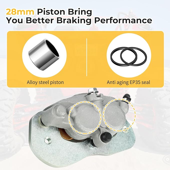 Rear Right Brake Caliper & Sintered Pads for Maverick X3 Turbo 2017-2022, MPN# 705601515 705601892