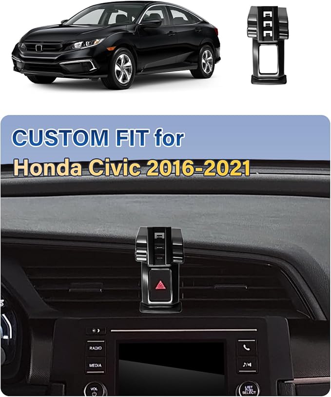 SKYLOTEC Car Phone Holder for Honda Civic 2016 2017 2018 2019 2020 2021 Accessories Automobile Cradles Phone Mount, Cell Phone Base Not Block Air Vent