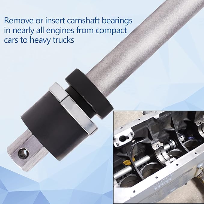 Engine Cam Bearing Installation and Removal Tool Kit Camshaft Bearing Tool with 1-1/8 to 2-2/3 inch Adapter Suitable for Most Vehicles Car Tool