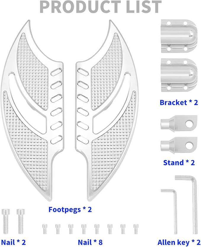 Rebacker Motorcycle Floorboards Foot Pegs Floor Board Pedals For Harley Touring Electra Glide Road Glide Road King Dyna Sportster