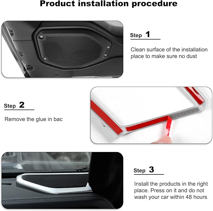 A Pillar Speaker Trim Cover & Roof Speaker Audio Trim Cover Ring Kit Decoration Interior Accessories for Jeep Wrangler JL JLU & Gladiator JT 2018-2022,Silver