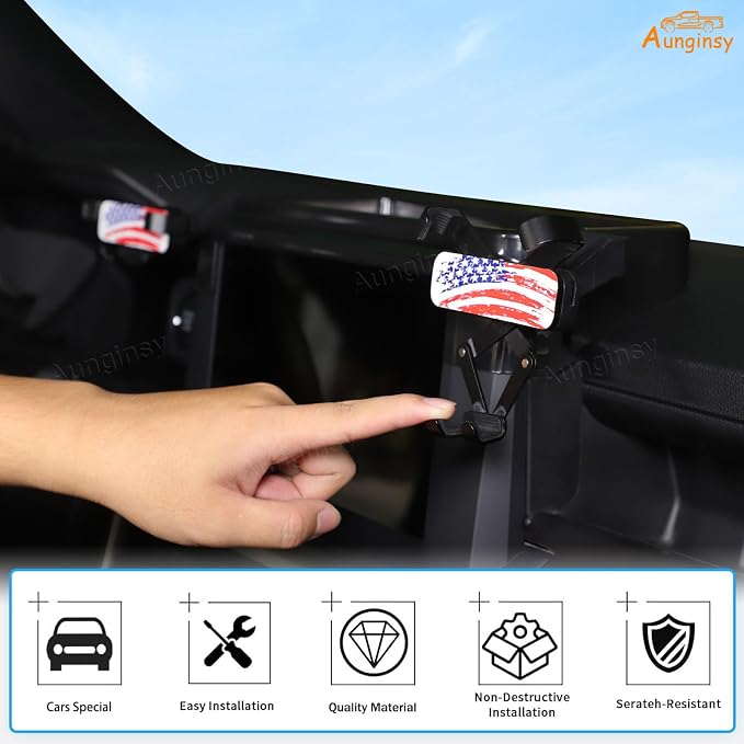 Car Center Console Dash Storage Tray With Phone Holder Compatible with Toyota Tacoma 2026 2025 2024, Dashboard Organizer Tray Mobile Phone Mount Storage Box Insert Accessories, Only Fit 8-inch Screen