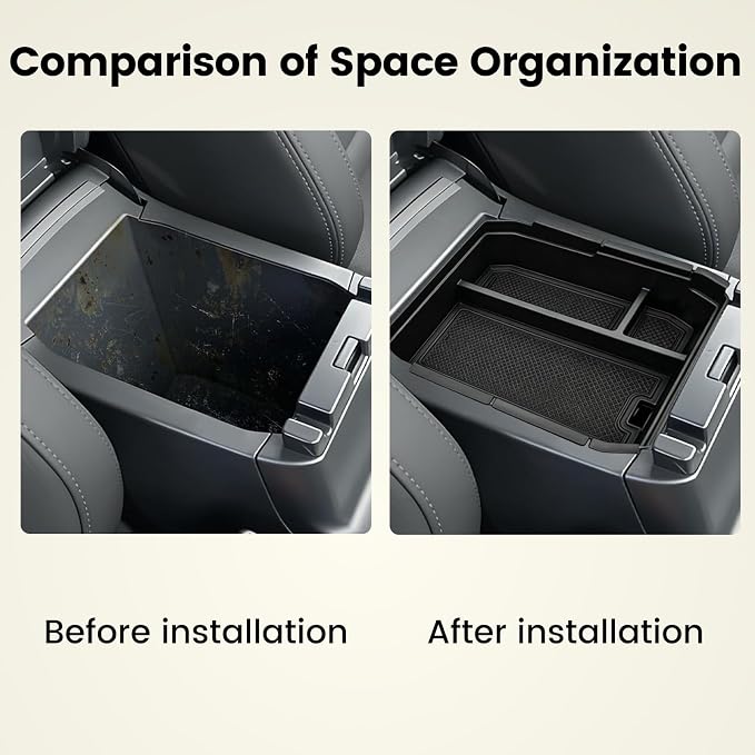 Designed for 2026+ Subaru Outback Center Console Organizer [Double-Layer] Tray and and Wireless Charging Mat, for 2026 Subaru Outback [Premium/Wilderness/Limited/Touring] Accessories