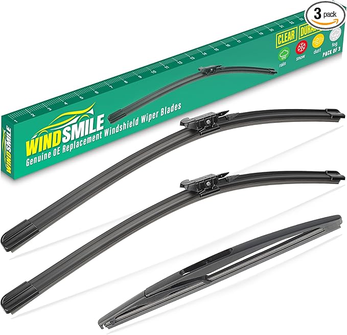 26" 15" 11" Windshield Wiper Blades Replacement for Chevrolet Chevy Sonic 2012 2013 2014 2015 2016 2017 2018 2019 2020 Premium All Weather Front Rear Wipers Set - OEM Quality (Pack of 3)