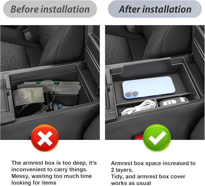SKTU for 2026 Nissan Sentra Center Console Organizer for 2026+ Nissan Sentra (S/SV/SR/SL) Console Tray Nissan Sentra 2026 Accessories ABS Armrest Storage Box 2026 Sentra Anti-Slip Insert Console Tray