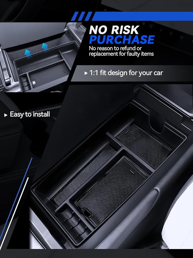 for RX Center Console Organizer 2023 2024 2025 2026 Lexus RX350/RX450/RX500 Accessories Armrest Tray Middle Storage Box Insert Container Durable ABS Plastic