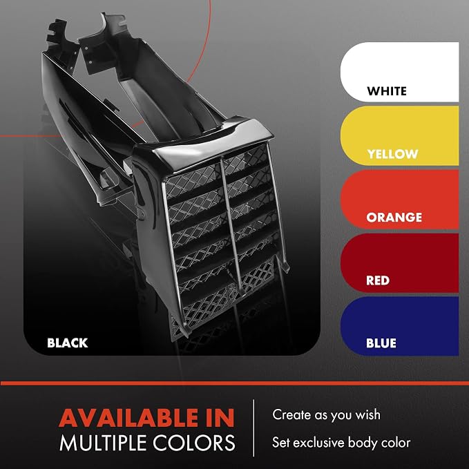 A-Premium Black Plastic Gas Tank Side Covers with Grill Compatible with Yamaha Banshee 350 1987-2006 2-PC Set