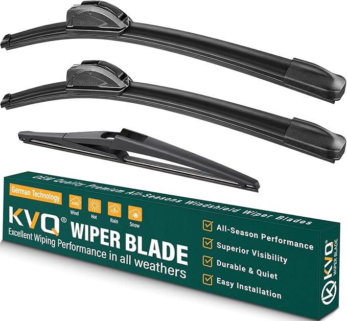 Windshield Wiper Blades Replacement for Nissan Rogue 2008-2013 Rogue select 2014-2015,Original Equipment Replacement Front Rear Wiper Blade Set - 26" 14" 12" (Set of 3)