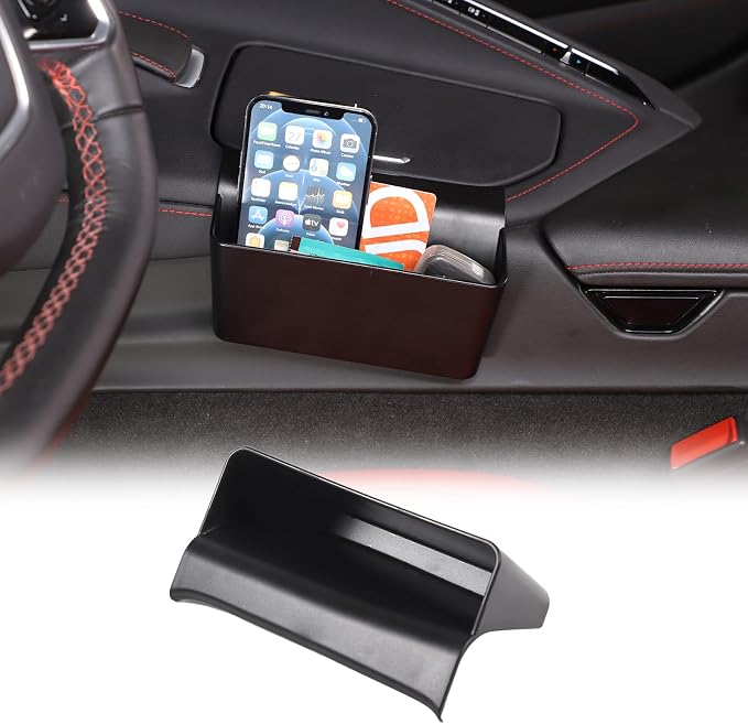 Daeiclru Center Console Storage Box Compatible with Chevrolet Corvette C8 2020-2024, Gear Shift Console Side Tray Organizer, Auto Interior Storage Accessories