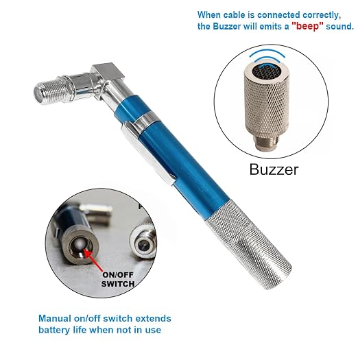 Coaxial Pocket Toner Pocket Continuity Tester(Tracer) and Toner with Light&Buzzer Voltage Toner and Barrel Connector Bundle for Testing Coax Cable, RG6, RG59, CATV Wire Tracer