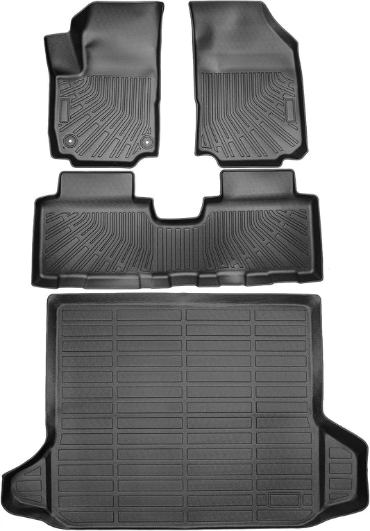Floor Mats & Cargo Liner Custom for 2018-2024 Chevy Equinox (Not for EV) & GMC Terrain, All Weather Protection for Car Mats Anti-Slip TPE Odorless Floor Liners Chevy Equinox Accessories