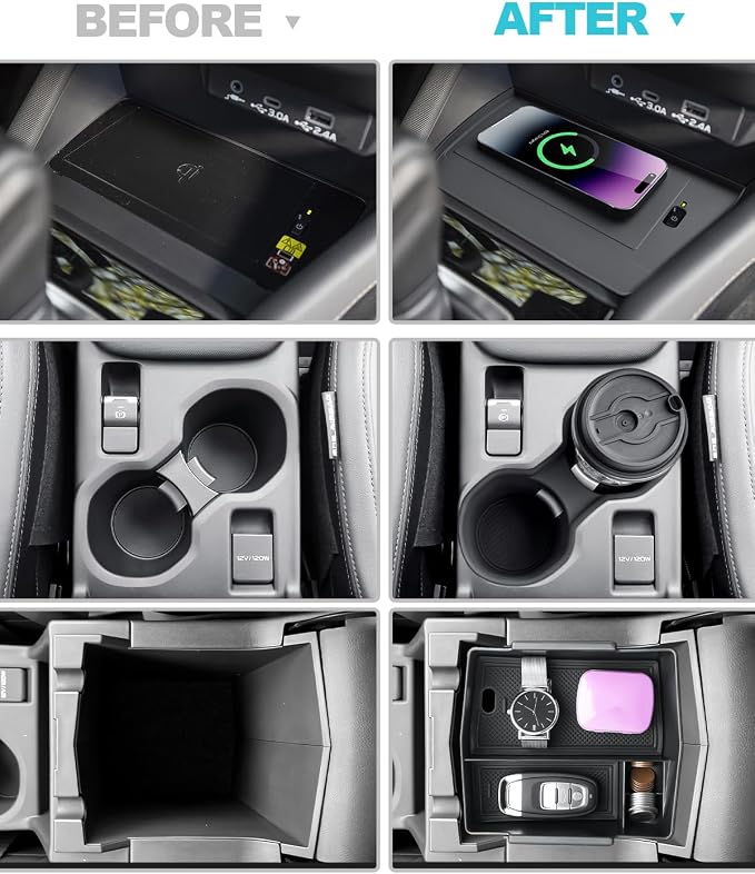 CDEFG for 2025 Subaru Forester Center Console Organizer, 2025 Subaru Forester Touring Limited Sport Premium Accessories Middle Console Armrest Storage Box (Not for 2025 Wilderness)