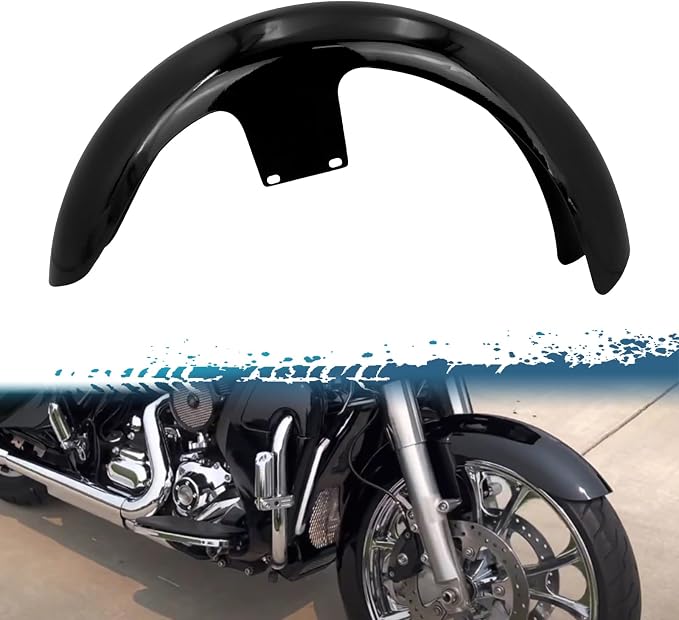 21 inch Front Fender Vivid Black Motorcycle Wrap Mudguard for Bagger Models Fit for Harley Touring Road King Electra Glide Street Glide 2024-Later