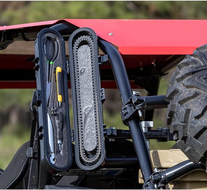 UTV Case for Belts, A & UTV PRO UTV Tool Kit Storage Box Rear Roll Cage Organizer Accessories for Polaris RZR