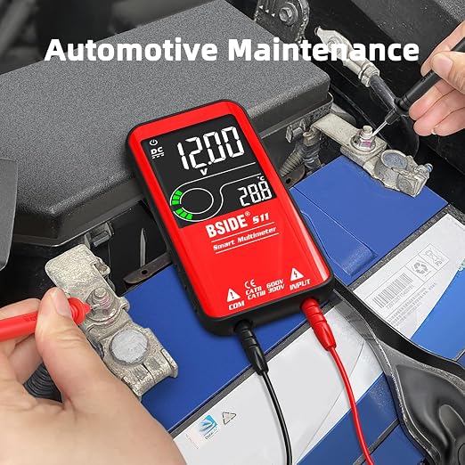 BSIDE Color LCD Digital Multimeter 3 Results Display 9999 Counts Auto-Ranging Ohmmeter, Rechargeable with Smart Mode, Capacitance Ohm Frequency Diode Duty Cycle Live Check Voltage Tester