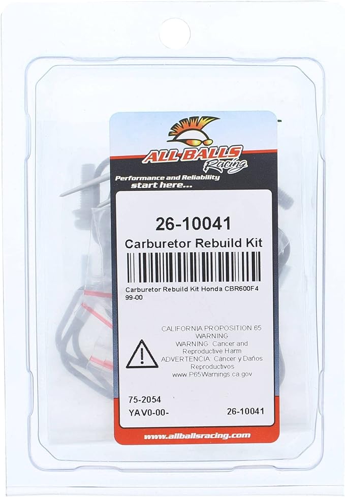 All Balls Carburetor Rebuild Kit 26-10041 Compatible With/Replacement For Honda CBR600F4 1999-2000