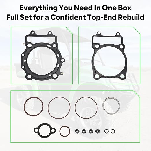 for Arctic Cat 650 Top End Gasket Kit C7220 Engine Gasket Set 98mm Bore 027" MLS Head Gaskets Fits for Prowler Mud Pro TRV TBX 650 H1 2005-2011