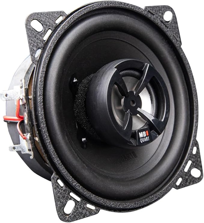 MB Quart Discus High-Performance 4" 2-Way Car Audio Component Coaxial Speakers, 80W Peak Power, 40W RMS, 4 Ohm, and 88db Sensitivity