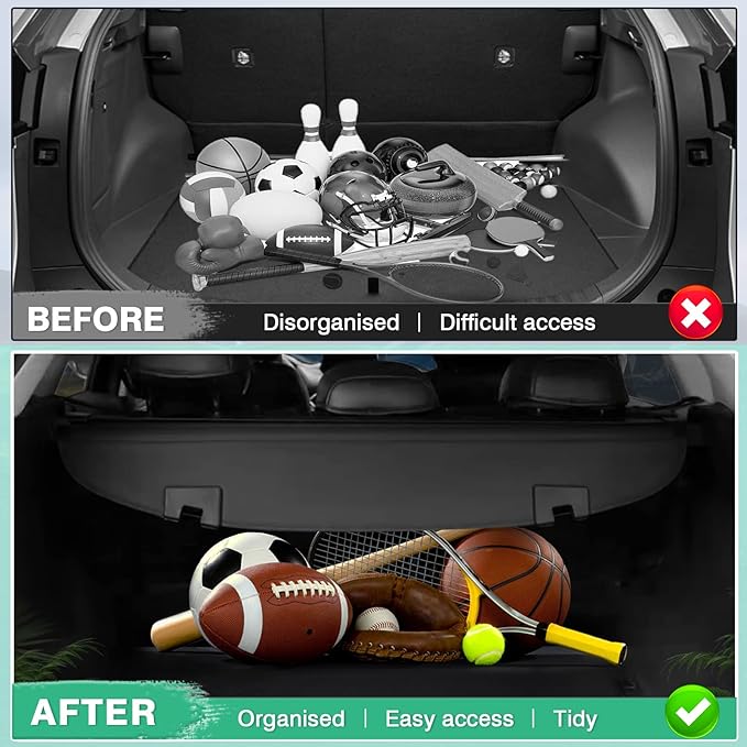 Powerty Cargo Cover for 2013-2016 Mazda CX-5 Trunk Security Cover Retractable Shielding Shade CX5 Accessories Rear Trunk Cover No Gap