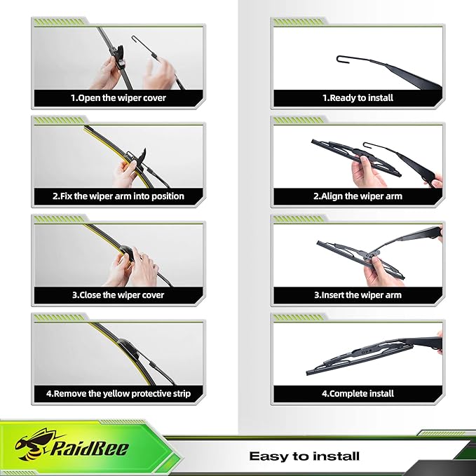 Raidbee® Silicone Windshield Wiper blades 3 pack Replacement for HONDA CR-V CRV 2012-2016 All-Season Silicone Windshield Wipers 26" 16" 13"