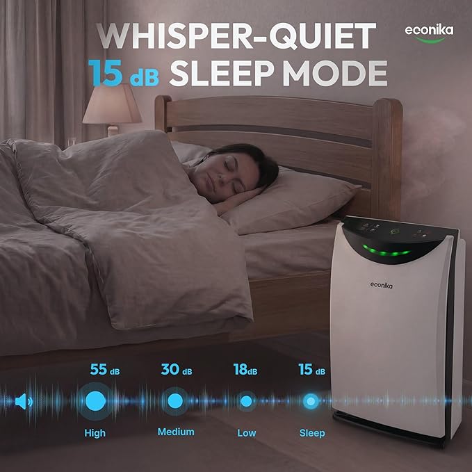 4 in 1 Humidifier and Air Purifier in One Large Room HEPA Air Purifier Humidifier Combo with UV Light, Whole House Large Room Cleaner Up to 1,035 Sq Ft