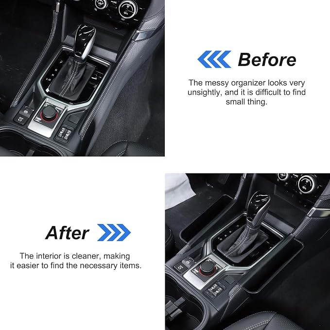 PIUGILH Shifter Storage Box Organizer Tray Compatible with Subaru Forester 2019-2025 Interior Accessories, Gear Shift Side Tray, Center Console Organizer