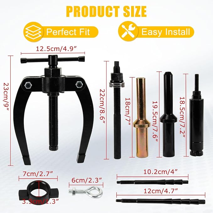 Injector Sleeve Remover Installer Kit for Mack MP7 MP8 D11 D12 D13 Engine | Replce for 9986174 88800387 88800196, heavy-duty steel, truck engine maintenance, removes installs cups without damage