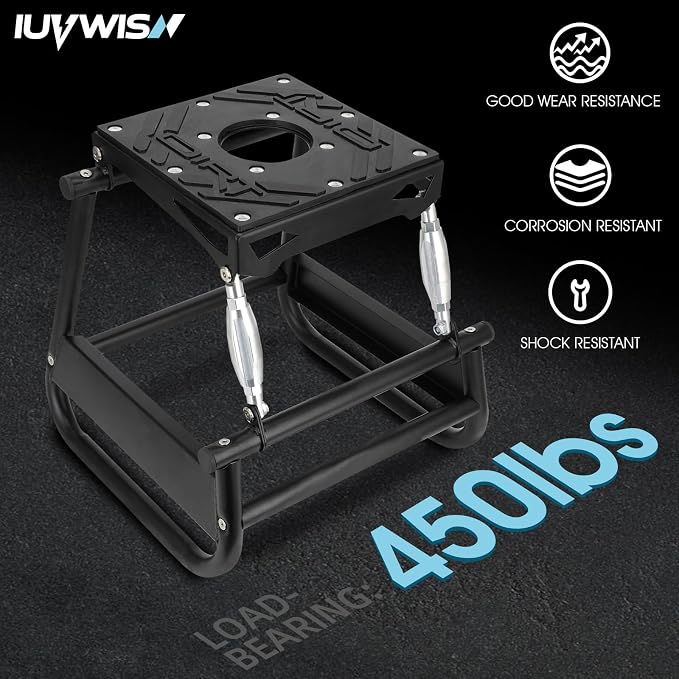 Dirt Bike Stand Adjustable Top - Universal Motorcycle Lift Stand|Angle Adjustable|Heavy Duty|Non-Slip|High Security|Easy to Store|Maintenance for Most Motorcycles Motocross Off Road DirtBike