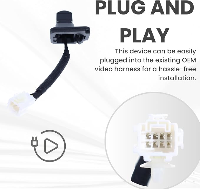 Backup Camera Replaces for 2018 2019 2020 Honda Fit OE Part # 39530T5RA21, 39530T5RA11 (39530-T5R-A21, 39530-T5R-A11)