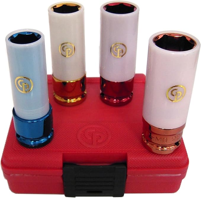 Chicago Pneumatic SS414WP - 1/2 Inch Square Drive, Metric, Thin Wall, Wheel Protector, 6 Point, Impact Socket Set (4 PCS)