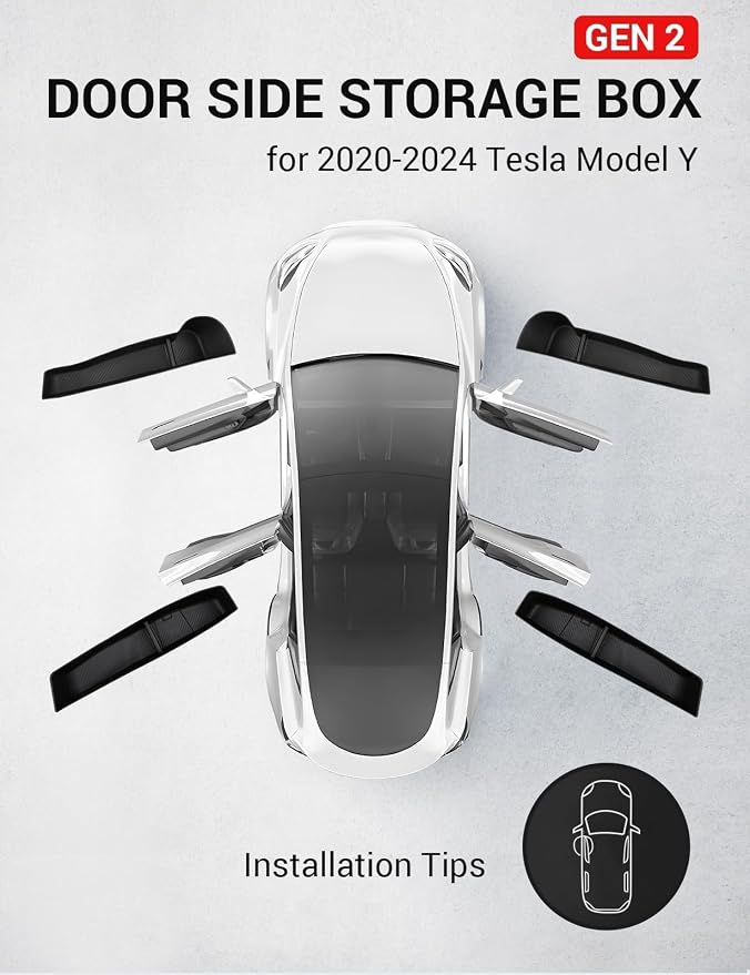 BASENOR Tesla Model Y Trash Can and Model Y Door Side Storage