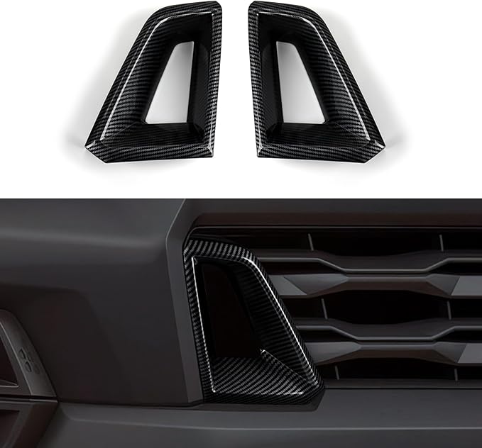 Car ABS Carbon Fiber Front Bumper Grille Cover Interior Trim Decal for Chevy Colorado 2023 2024 2025 2026 Accessories