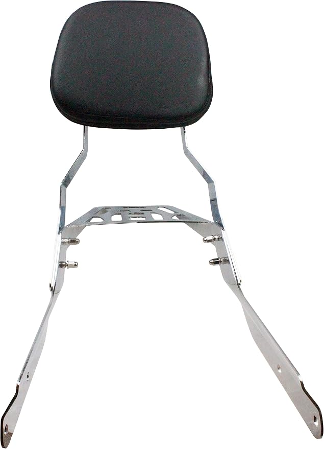 YHMOTO Passenger Sissybar Backrest with Luggage Rack Fits for Honda VTX 1300 1800 N/R/S Models 2002-2008 (Chrome)
