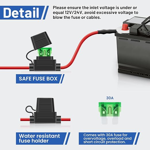 Digital Radiator Fan Switch Kit 12V/24V, Adjustable 104°F-230°F w/Dual Electric Fan Switch Kit Replace #0444, Dual Fan Control, IP54