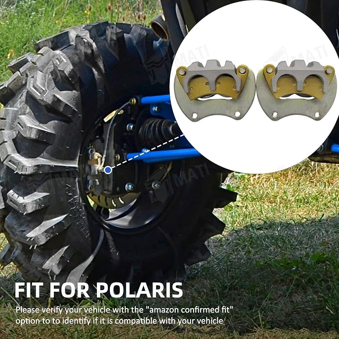 M MATI Rear Left Right Brake Calipers for Polaris RZR Turbo 19-21 RZR XP Turbo RZR XP 4 Turbo 16-21 1912480 1912478 1912479