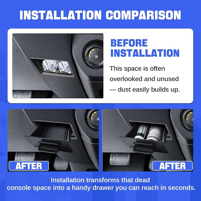 EDBETOS Center Console Drawer Organizer and Glove Box Organizer Tray for 2015-2020 Ford F150, Interior Accessories