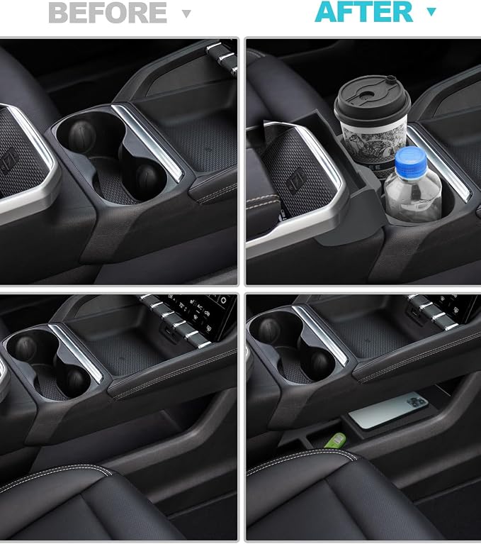 CDEFG 3Pcs for 2025 2026 GMC Terrain Center Console Organizer for 2025 2026 GMC Terrain Accessories Lower Console Organizer Storage Box & Cup Holder