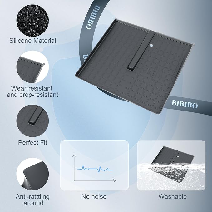 BIBIBO for New 2026 Toyota RAV4 Center Console Organizer 2026 RAV4 Wireless Charging Mat Under Navi Silicone Insert Tray 2026 Toyota RAV4 Accessories