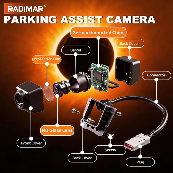 Rear Back View Camera Assy for 2021 2022 2023 Hyundai Santa Fe 99240-S1500 Adopt Glass Lens, IP86 Water Resistance, Imported Chip Rear Back Up Reverse Camera 99240S1500 99240-S1510 99240S1510