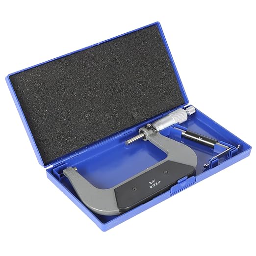marddpair Micrometer 3-4 Inch 0.0001 Inch Precision Outside Micrometer Carbide Tipped