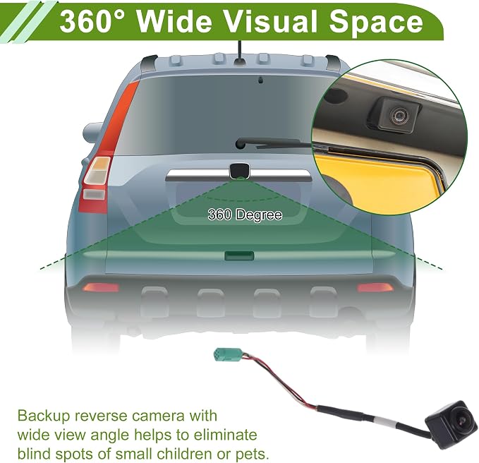 Car Park Assist Camera Rear View Backup Reverse Camera for Nissan Leaf 2018-2020 No.284193TA0A 1 Pc