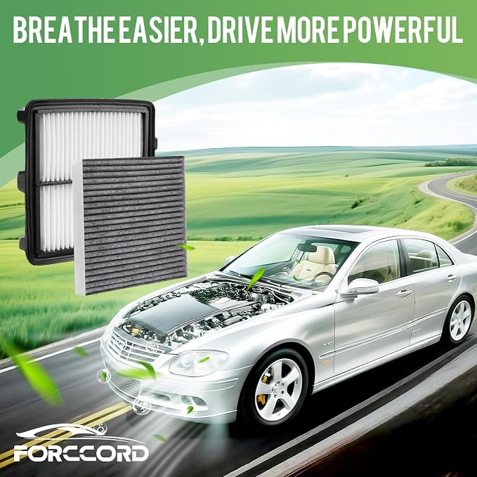 Cabin & Engine Air Filter for Honda Fit 2009-2013 1.5L Activated Carbon Cabin Filter Replace#CF11182 CA10650 Car Accessories