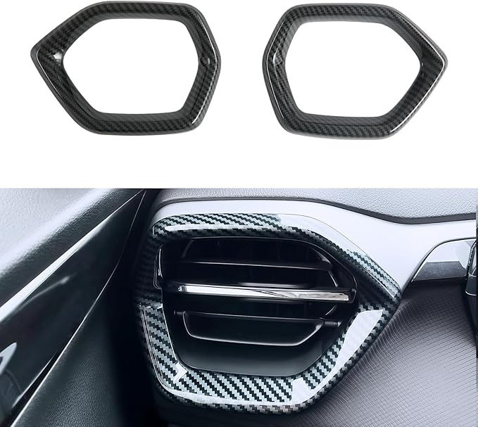 2 Pcs Front Side Air Conditioning Outlet Vent Frame Grille Cover Protection Trim for Chevrolet Trailblazer 2024-2026 Interior Accessories Decoration (Imitation Carbon Fiber Pattern)