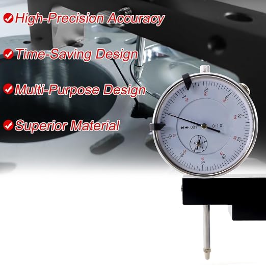 6434 Sleeve Height and Counter Bore Gauge Compatible with All Diesel Engines, Cylinder Bore Gauge Range: 0-1.00", Graduation: 0.001", Reading: 0-100