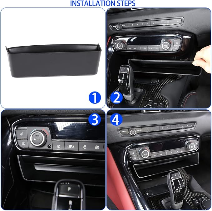 Fit for Toyota Supra GR A90 A91 MK5 2019-2026 Center Console Storage Box, ABS Console Storage Tray Organizer, Auto Interior Storage Accessories