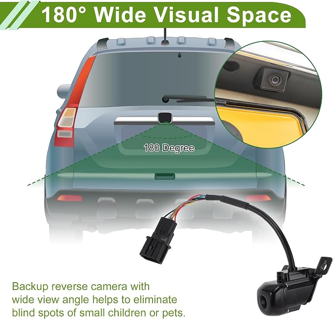No.95760-2W640/95760-2W641 Rear View Camera for Hyunda Santa Fe 2.0L 2.4L 3.3L 2017 2018 License Plate Park Assist Camera Backup Reverse Camera 1 Pcs