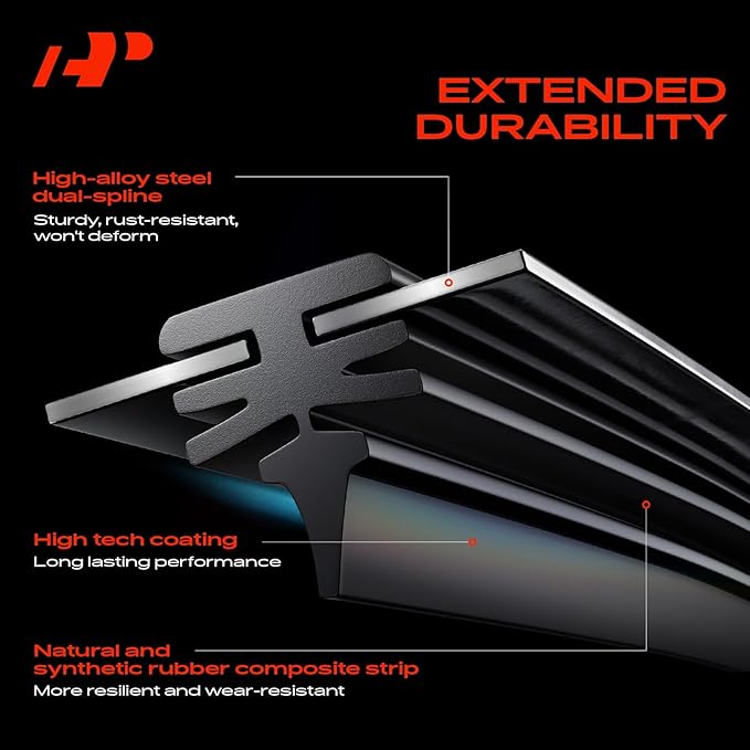 A-Premium 26"/17"/14" Windshield Wiper Blades Compatible with Subaru Forester 2019 2020 2021 2022 2023 2024 - Front Rear Wipers Blade Set for Gen2V5/RL3, with Wear Indicator & Towel (Pack of 3)