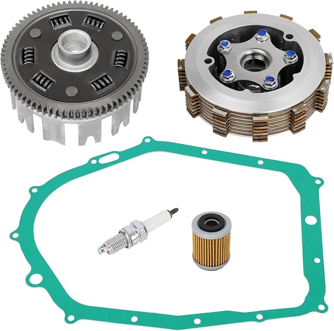 Clutch & Basket Assembly Kit Heavy Duty for Yamaha Warrior 350 1987-2004 Big Bear 350 4x4 1987-1997 Big Bear 350 2x4 1996-1998 Kodiak 400 1993-1998 Raptor 350 2004-2013 Moto-4 350 1987-1995