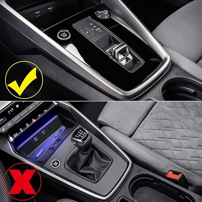 HIGH FLYING Car Accessories for Audi A3 2022-2024 Center Console Gear Shift Panel Silicone Rubber Overlays Protector Cover Organizer Storage Box 1PC
