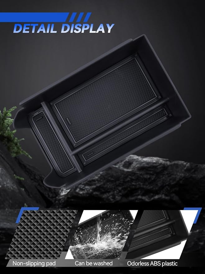for GLC 300 Center Console Organizer 2023 2024 2025 2026 Mercedes GLC Class X254 Coupe & SUV Accessories Armrest Tray Middle Storage Box Insert Container Durable ABS Plastic